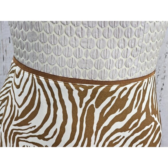 Samsøe Women's L Alsop Skirt Zebra Print Midi A-Line Copenhagen Designer EUC - Picture 4 of 14